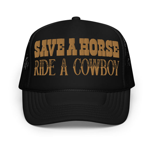 'Save a Horse' Embroidered Trucker Hat