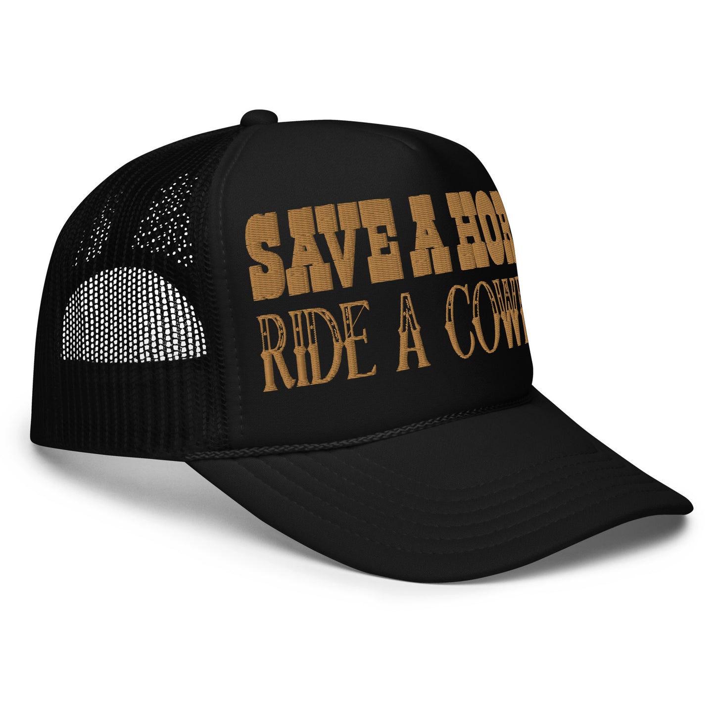 'Save a Horse' Embroidered Trucker Hat