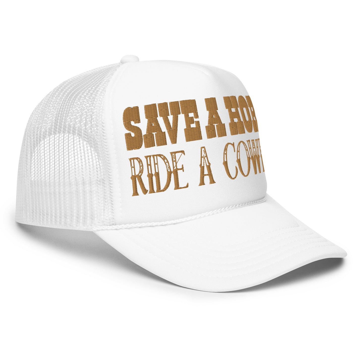 'Save a Horse' Embroidered Trucker Hat